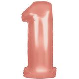 Oaktree 30inch Number 1 Rose Gold - Foil Balloons